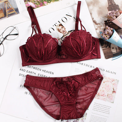 Embroidered shell bra