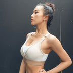 Mesh stitching sports bra