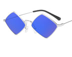 Retro Style Diamond Sunglasses Sunglasses Personality Irregular Metal Sunglasses