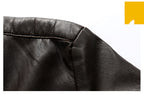 Middle-Aged And Elderly Fall Winter Men'S Leather Pu Jacket Jacket Slim Business Casual Men'S