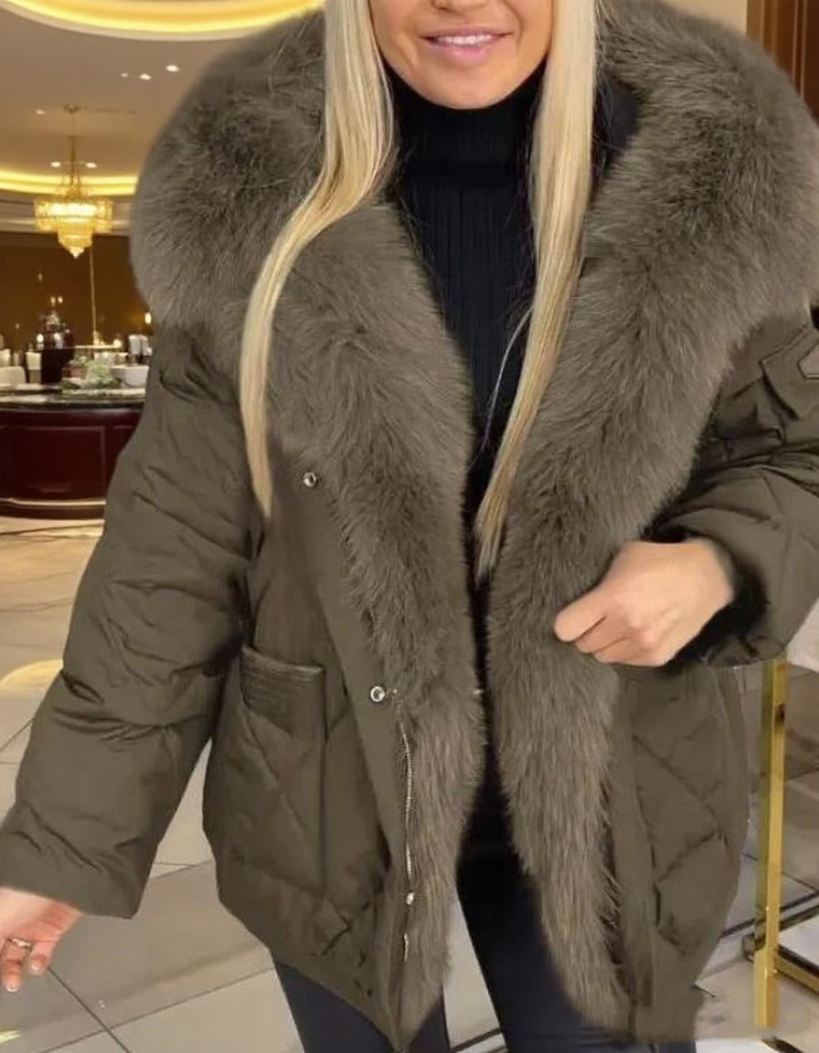 Fashion Women's Wear Mid-length Hooded Cotton Jacket