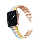 Rainbow Zinc Alloy Steel Band Metal Strap