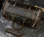 Retro Crazy Horse Leather Men's Travel Bag