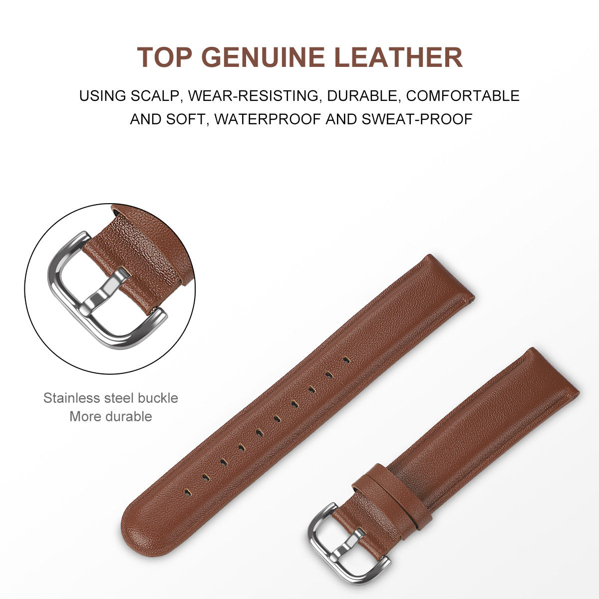 Hot Sale Smart Watch Genuine Leather Strap