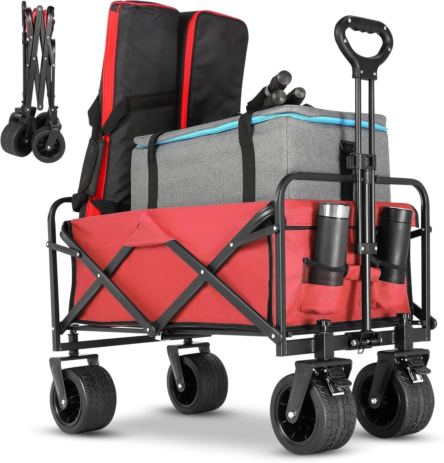 Four-wheel Disassembly Garden Folding Camping Cart Outdoor