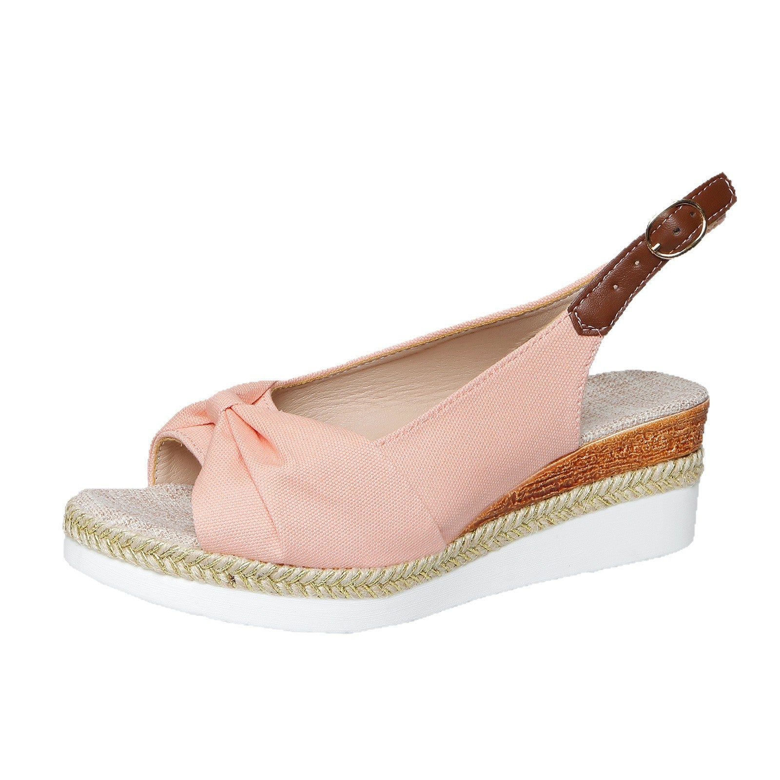 Bow Wedge Casual Sandals Women's Rubber