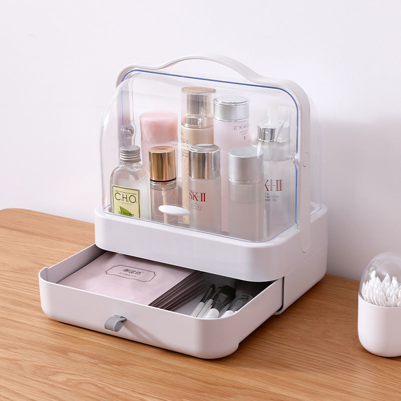 Desktop Transparent Dust-like Portable Cosmetics Storage Box