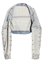 Women's High Waisted Shawl Denim Short Jacket
