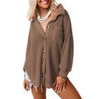 Loose Waffle Leisure Commute All-matching Shirt