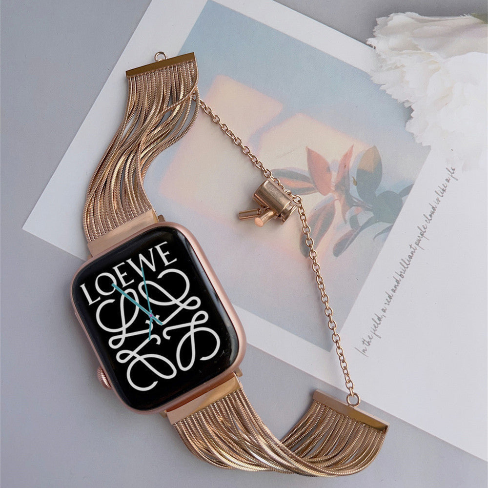 Stainless Steel Tassel Metal Chain Strap