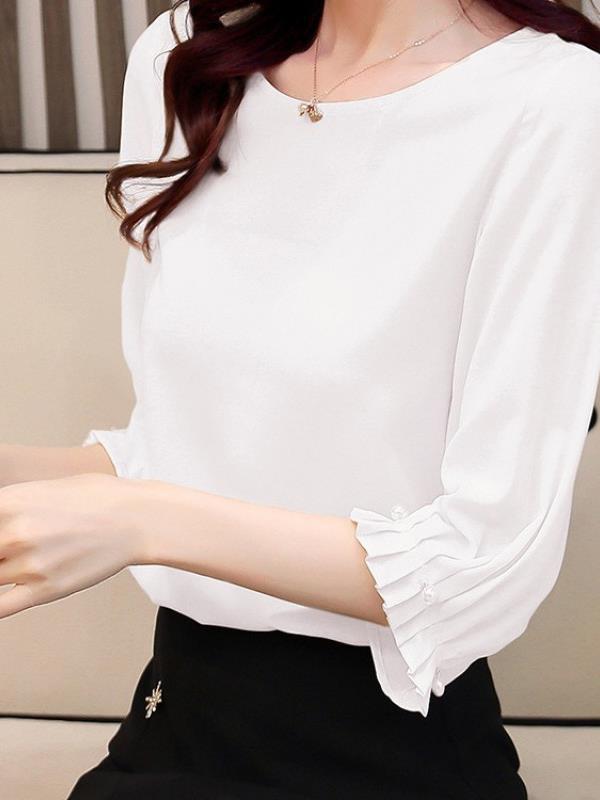 Women's Three-quarter Sleeve Chiffon Shirt