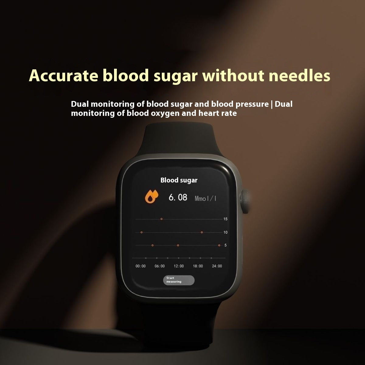 Needle-free Blood Sugar Testing Blood Pressure Smart Watch Uric Acid Heart Rate Bluetooth Calling