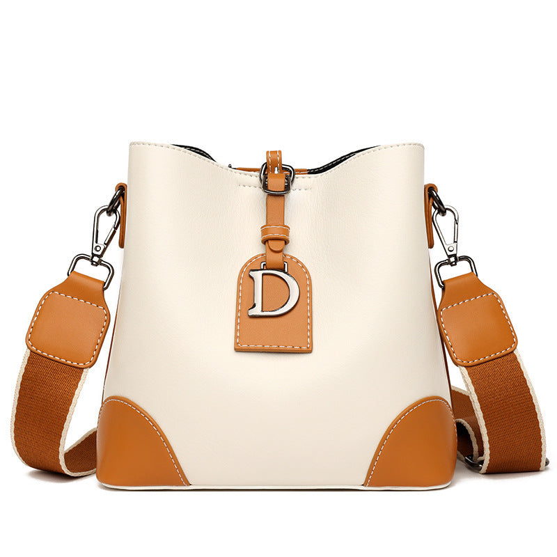 Retro Bucket Hand Shoulder Soft Leather Cross-body Bag