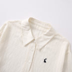 Early Autumn New Embroidered Striped Shirt For Women